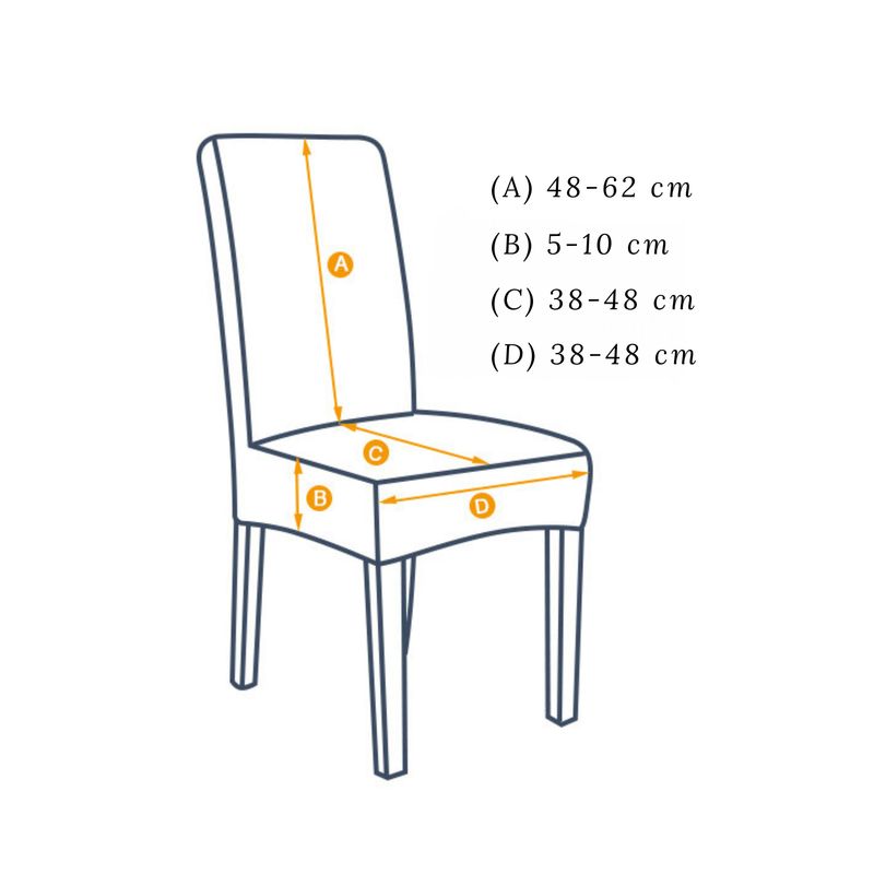 KARYTEX - Funda Protector Silla Comedor Elástico Sentadero Azul Rey x4 Puestos