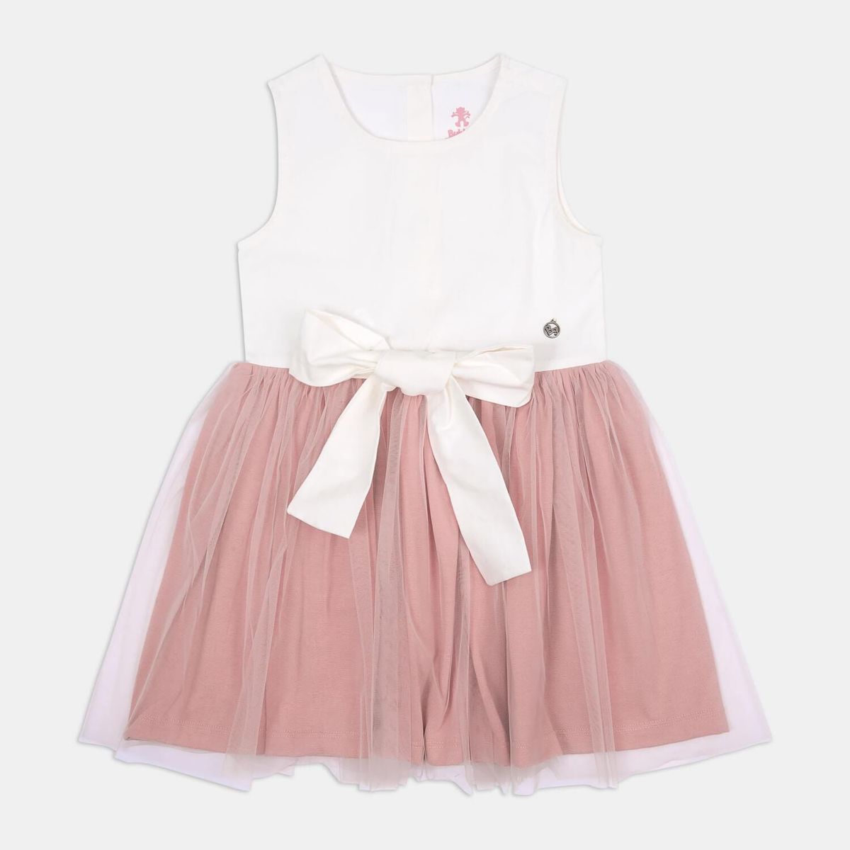 BUBBLE GUMMERS - Vestido  Para Niña Bubblegummers Crema Mora