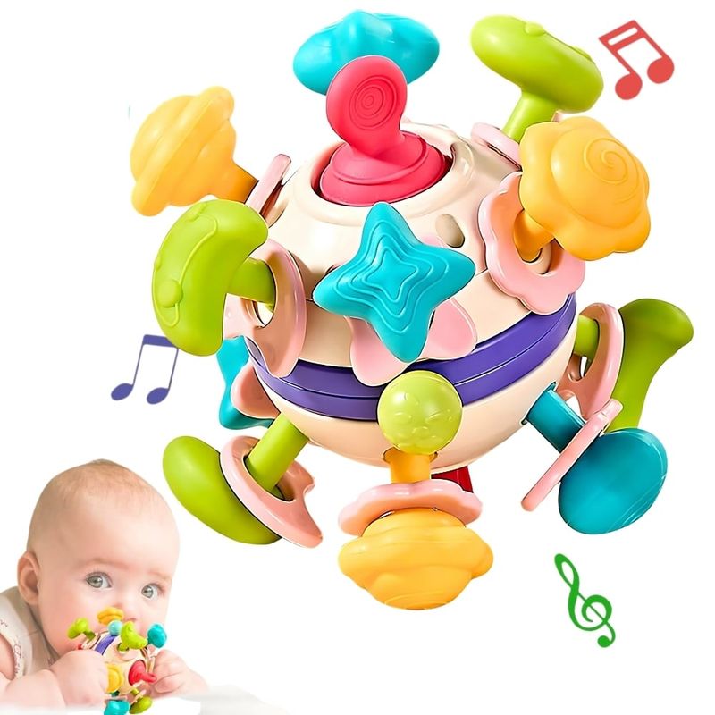 AMERICAN GENERICS - Juguete Mordedor Sensorial Para Bebe Sonajero Montessori