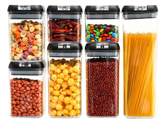 &quot;Recipientes Alimentos Organizador Granos Contenedores x7&quot;