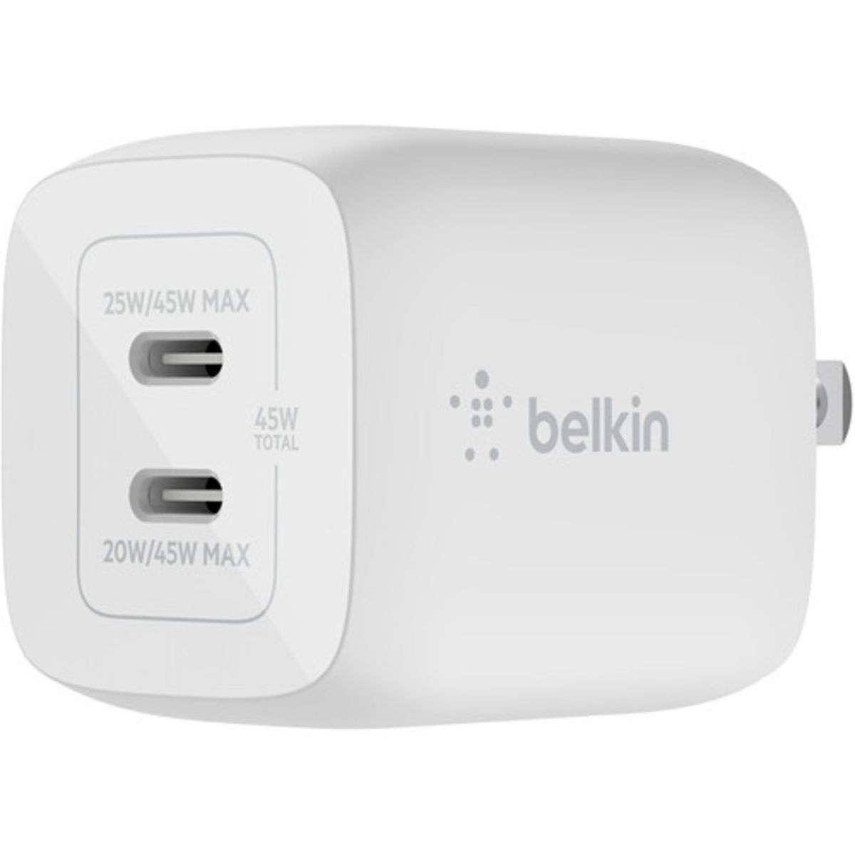 BELKIN - Cargador Pared Belkin Wch011dqwh Usb-c 45w Color Blanco