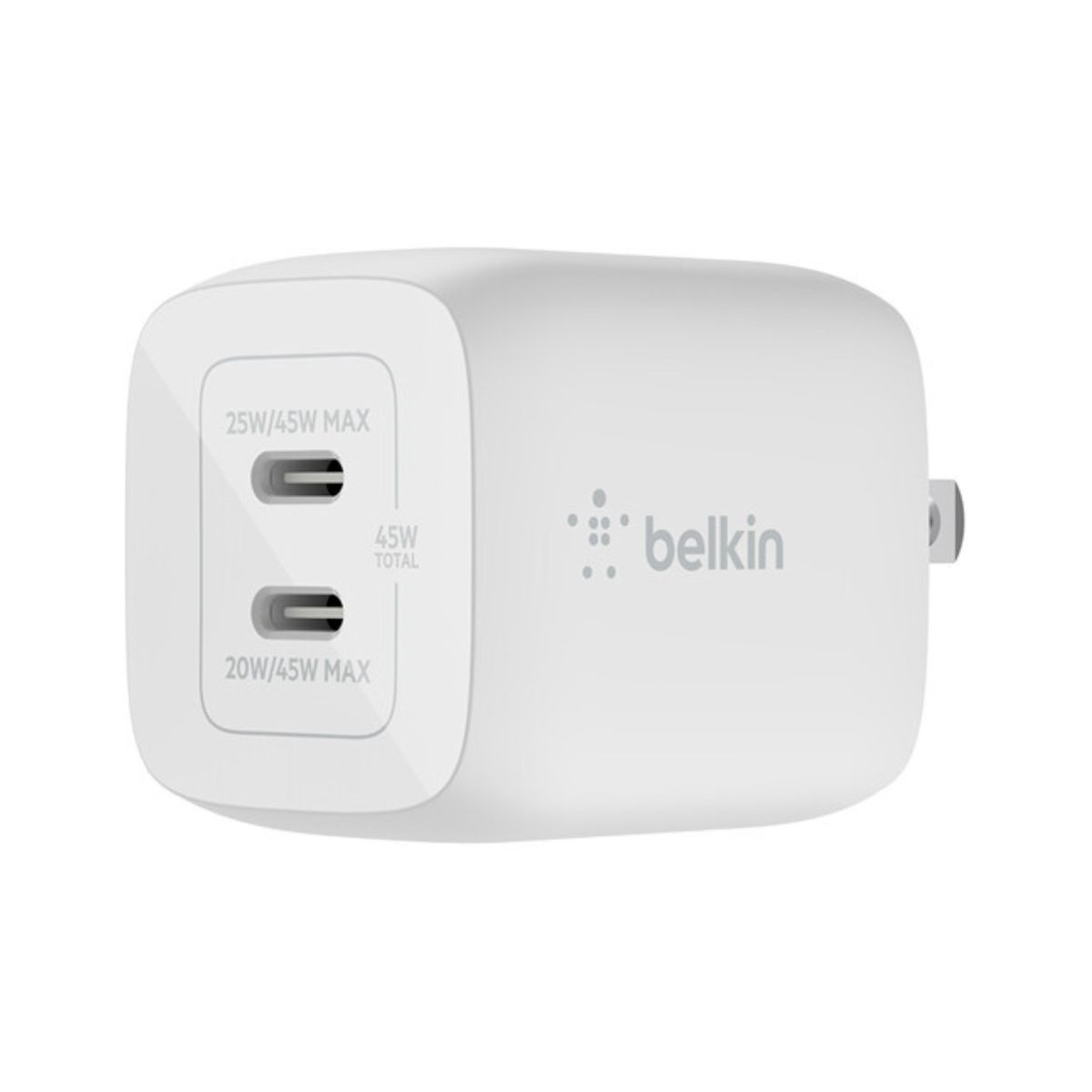 BELKIN - Cargador Pared Belkin Wch011dqwh Usb-c 45w Color Blanco