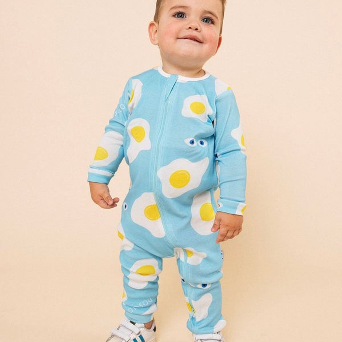 DOSOJOS - Pijama para bebés de algodón peruano - estampado huevos