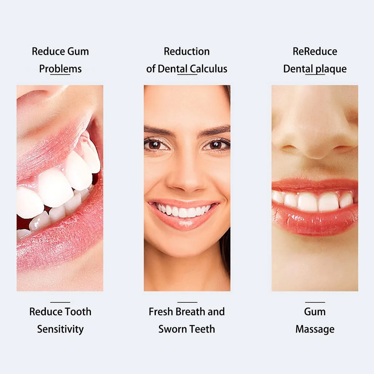 GENERICO - Cepillo de Dientes Eléctrico Sónico 6 Modos IPX7 Recargable