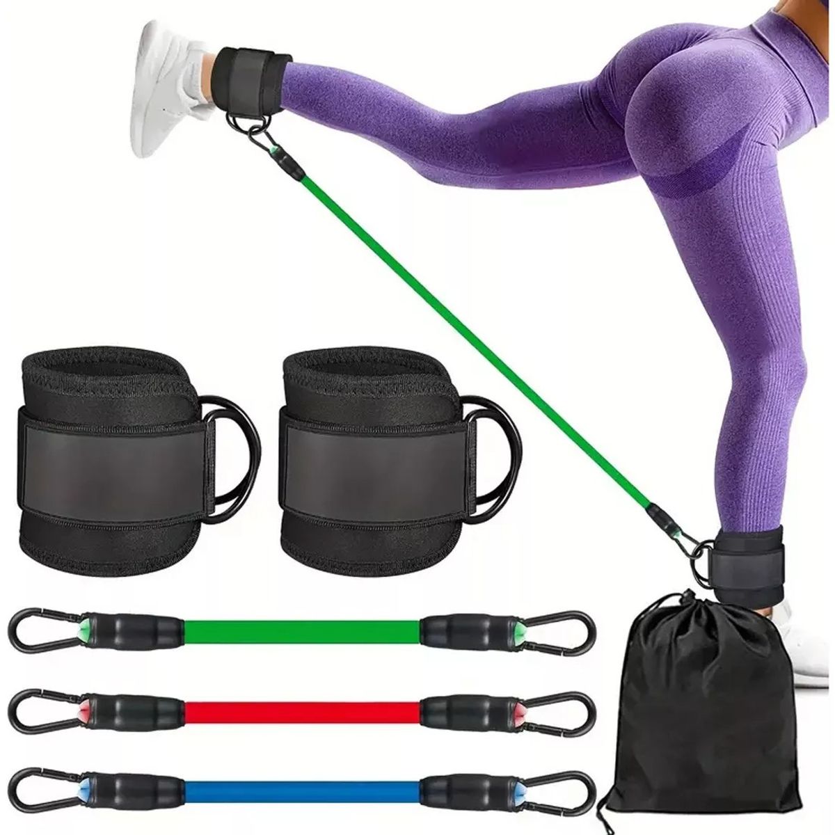 GENERICO - Bandas  Elasticas Resistencia para Tobillo Gluteos Pierna