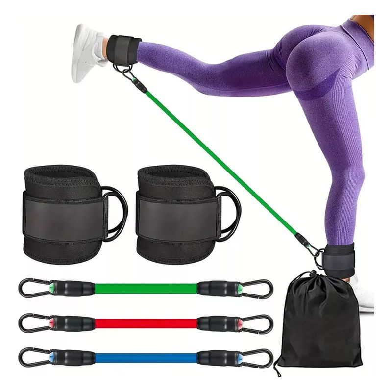GENERICO - Bandas  Elasticas Resistencia para Tobillo Gluteos Pierna