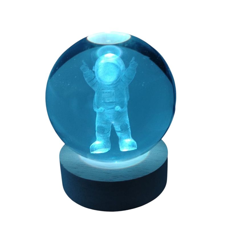 INFANTILES CAJUROMIX - Lámpara Astronauta 3d Ilumina Tu Habitación Astronauta
