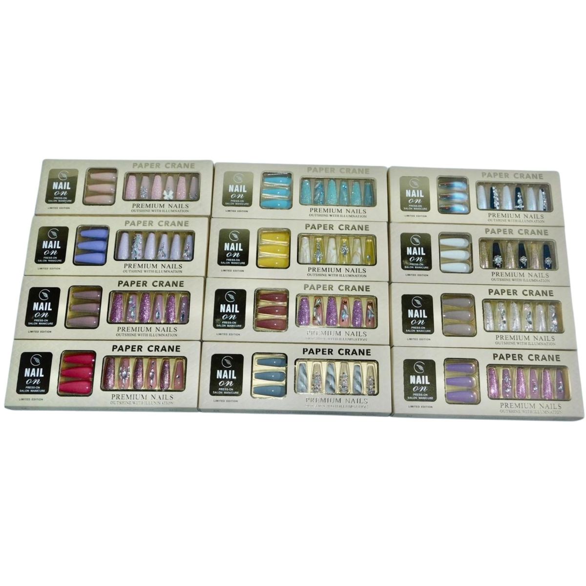 MAZUGI - Uñas Postizas Press On + Kit De Limpieza Acabado Profesional