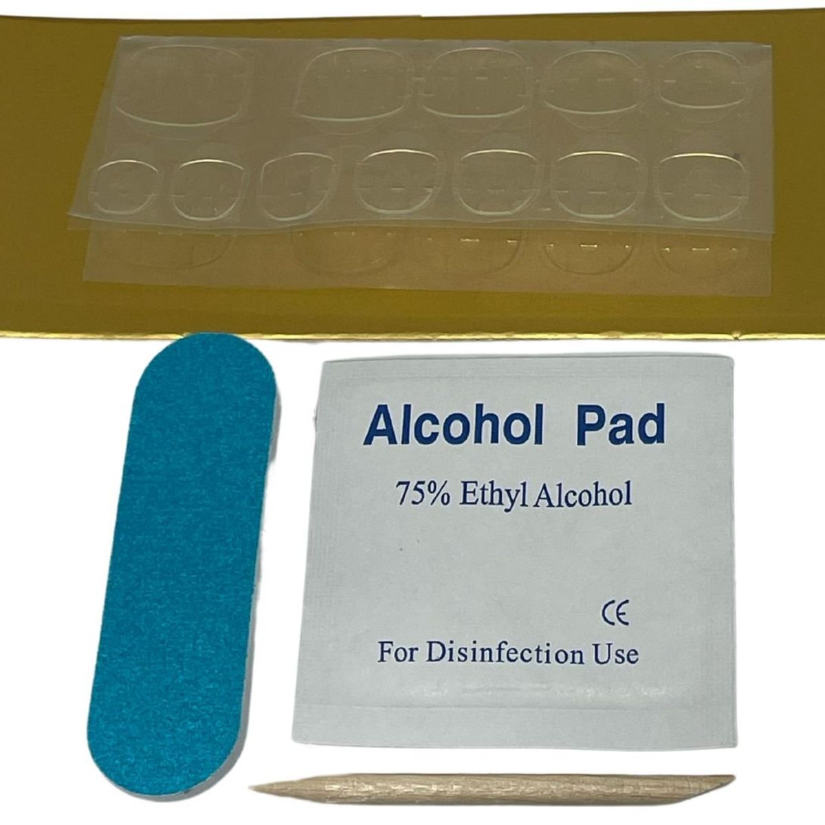 MAZUGI - Uñas Postizas Press On + Kit De Limpieza Acabado Profesional