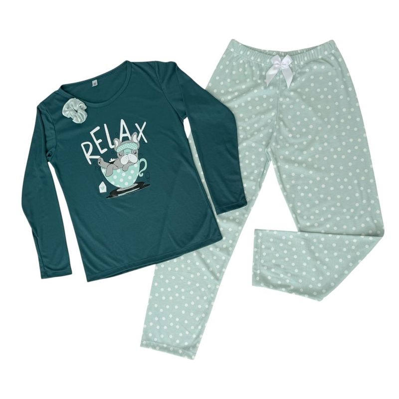 EMPIJAMADAS - Pijama mujer pantalon largo y camisa manga larga