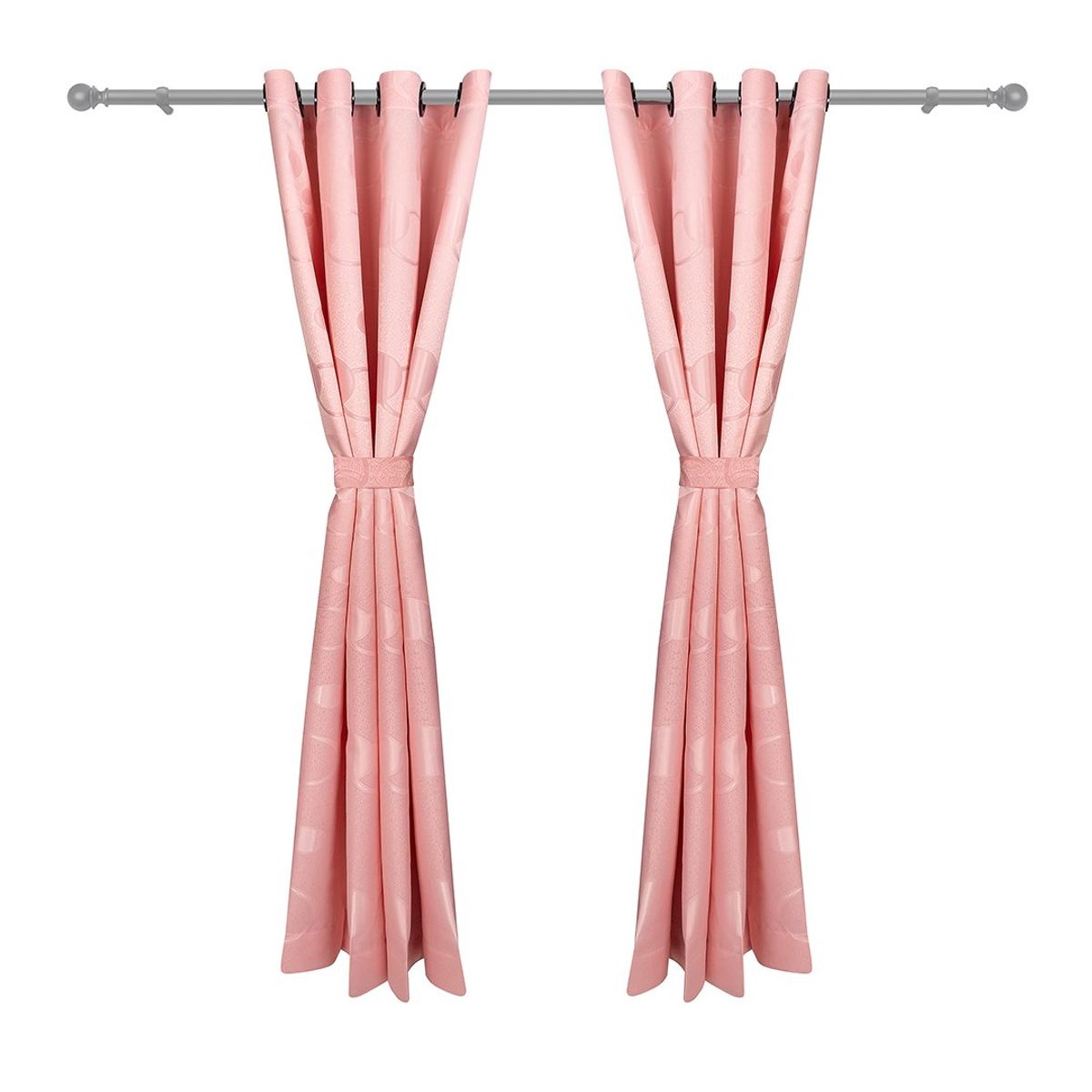 ADVANCE - Cortina de Aros Palo de rosa En Jacquard 280 cms x 210 cms 2 piezas