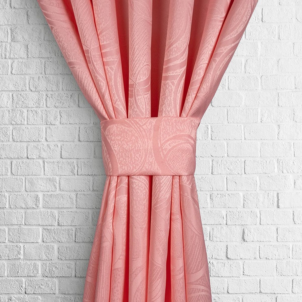 ADVANCE - Cortina de Aros Palo de rosa En Jacquard 280 cms x 210 cms 2 piezas