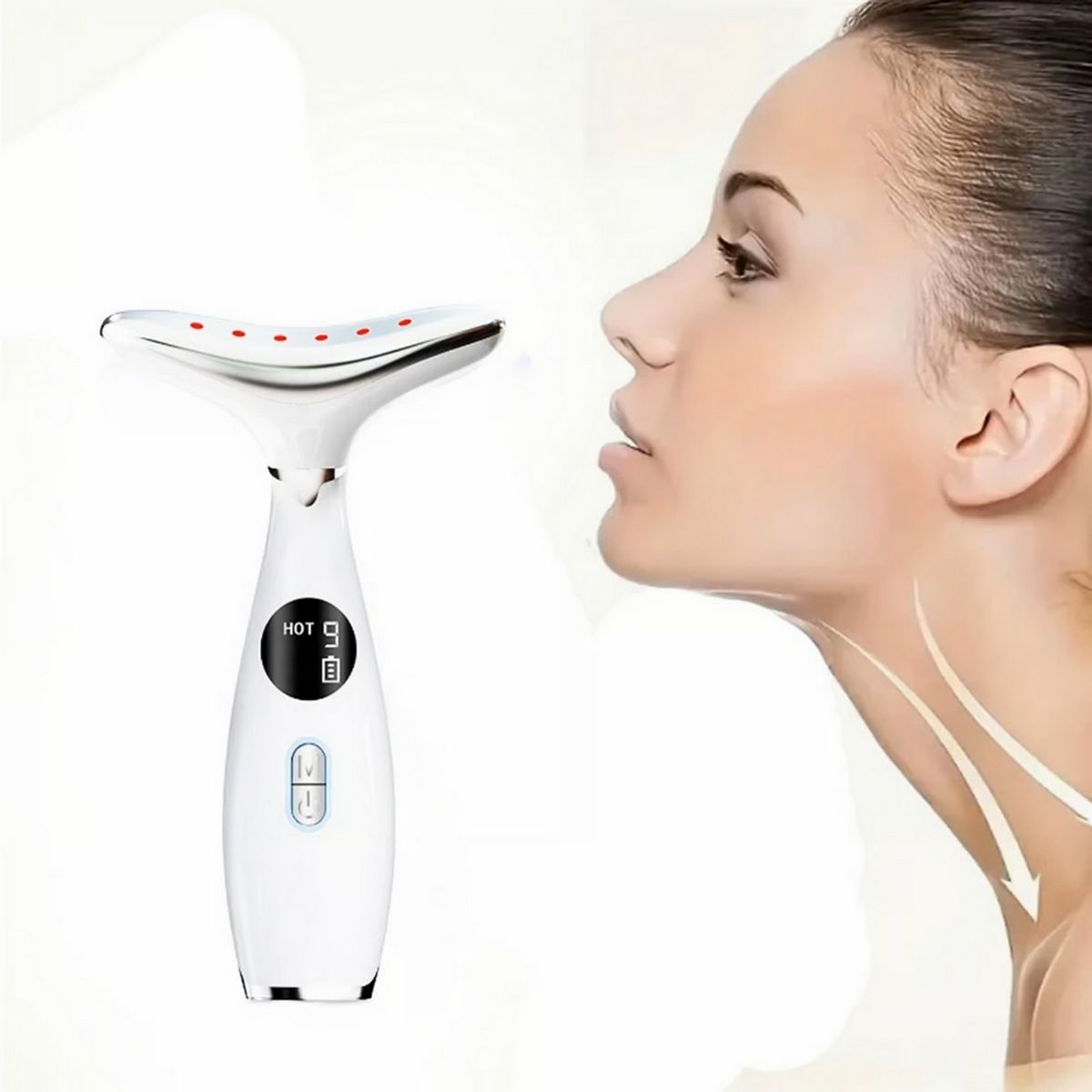 GENERICO - Masajeador Facial Y Cuello Portatil Recargable Beauty Face