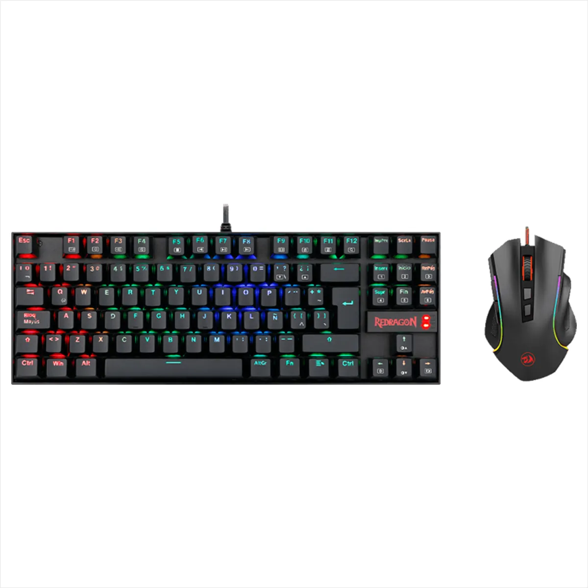 REDRAGON - Combo Gamer Redragon Teclado Mecánico K552 RGB + Mouse M607