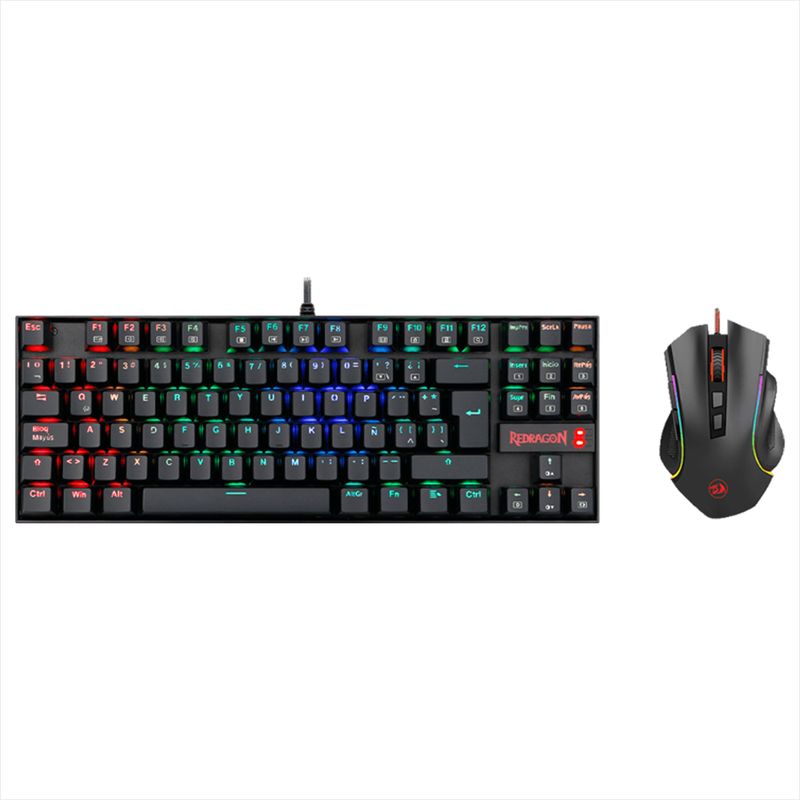 REDRAGON - Combo Gamer Redragon Teclado Mecánico K552 RGB + Mouse M607