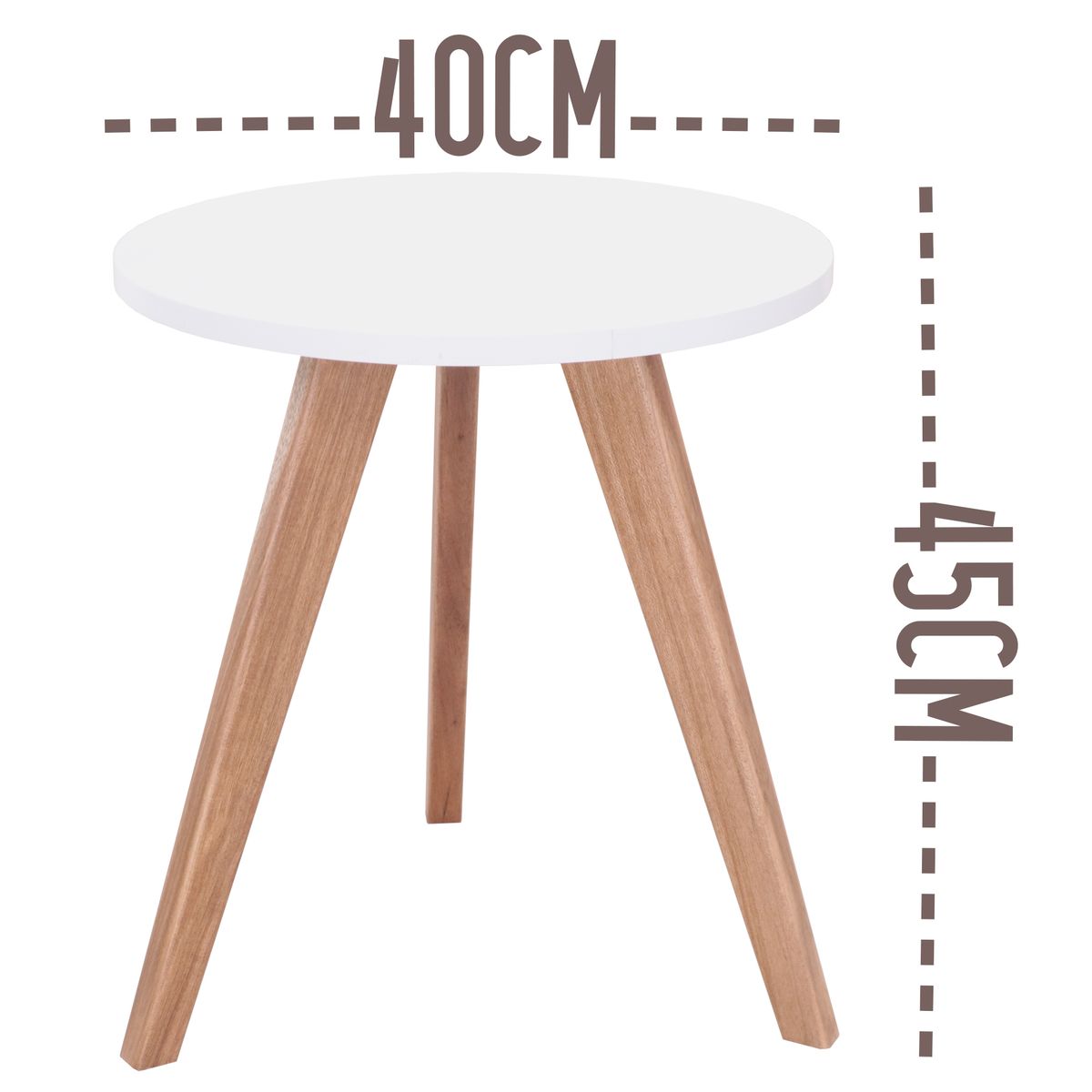 GENERICO - Mesa Auxiliar Nórdica Decorativa - Set X2 - Mediana & Grande