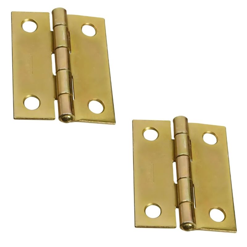 FERRAWYY - Bisagra Doble 1" Latón Brillante Ferrawyy X 24 Unidades