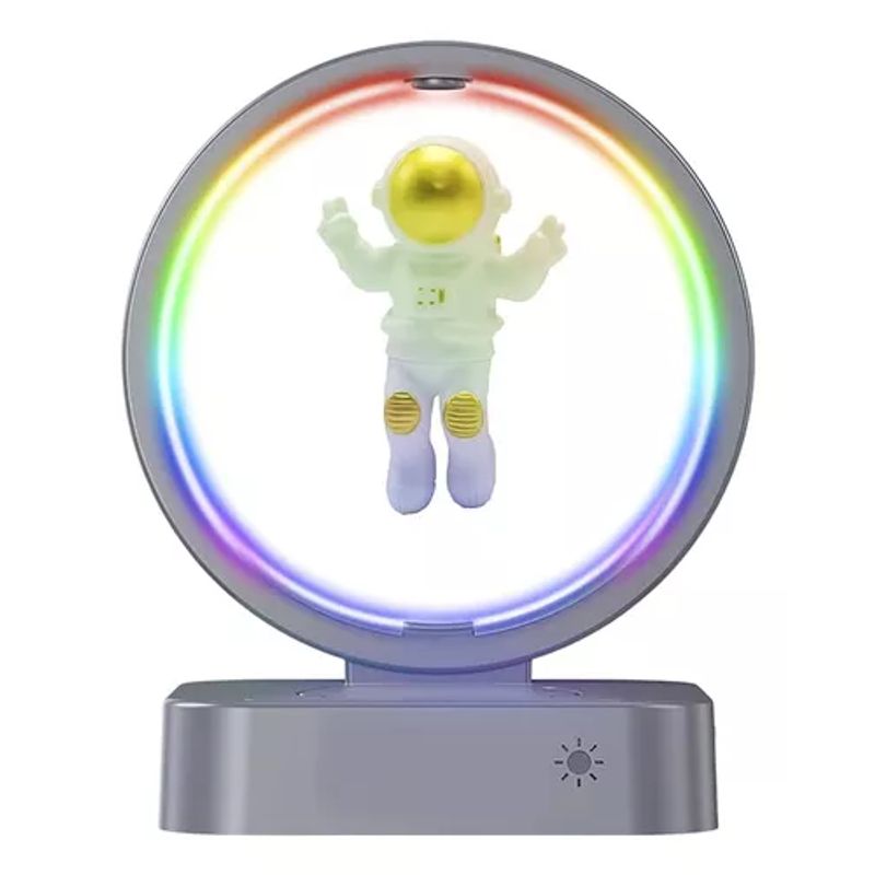 GENERICO - Lampara Reloj Parlante Astronauta Luna Luces Led Mesa Noche