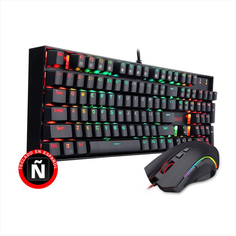REDRAGON - Combo Gamer Redragon K551 RGB Teclado Mecánico + Mouse M607