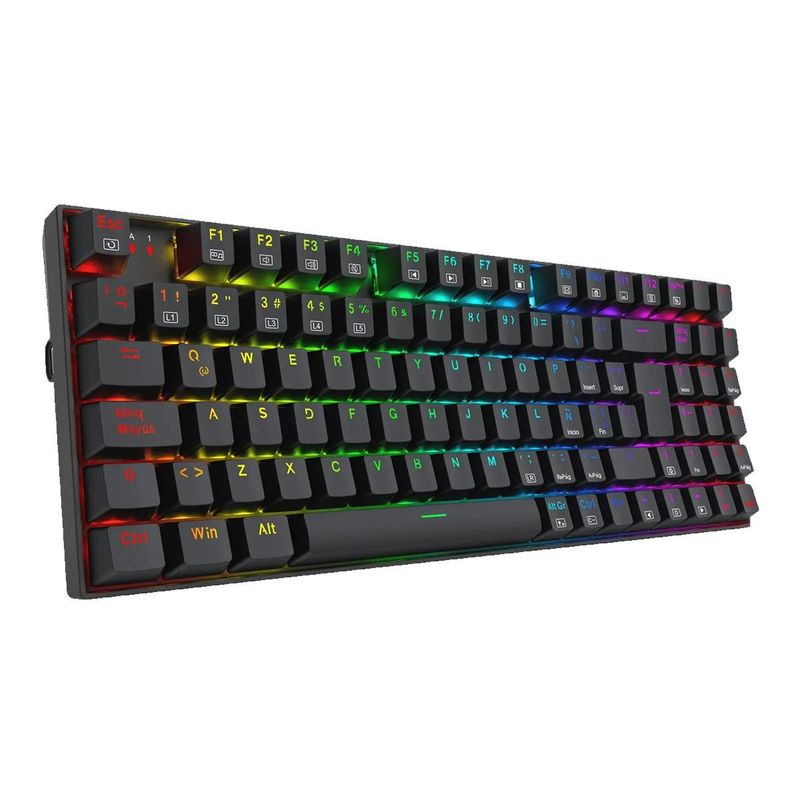 REDRAGON - Teclado Gamer Redragon Ziggs K669-RGB 94 Teclas, Sw Red, Esp