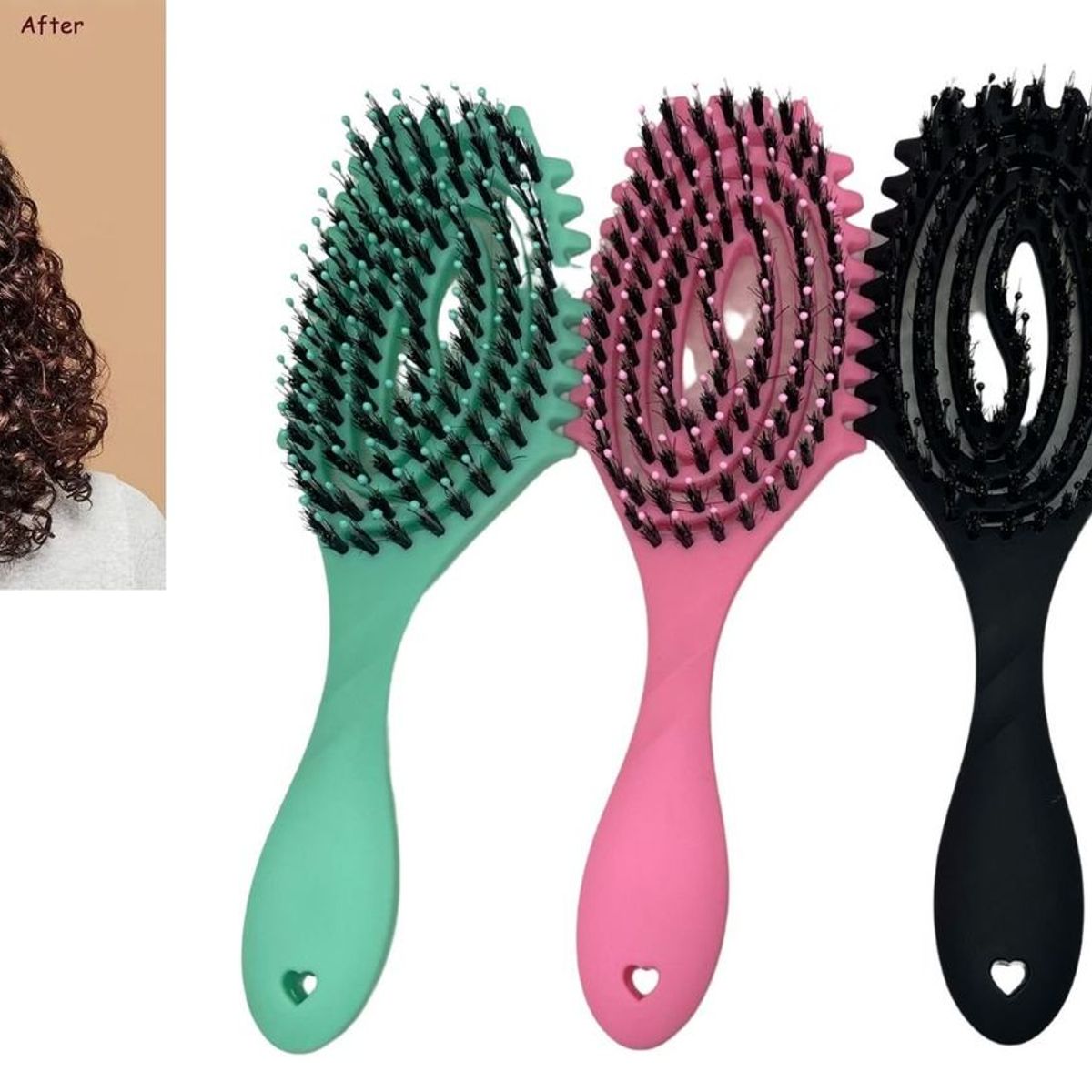 MAZUGI - Cepillo Viral Definidor De Rizos Esqueleto Colores Pasteles
