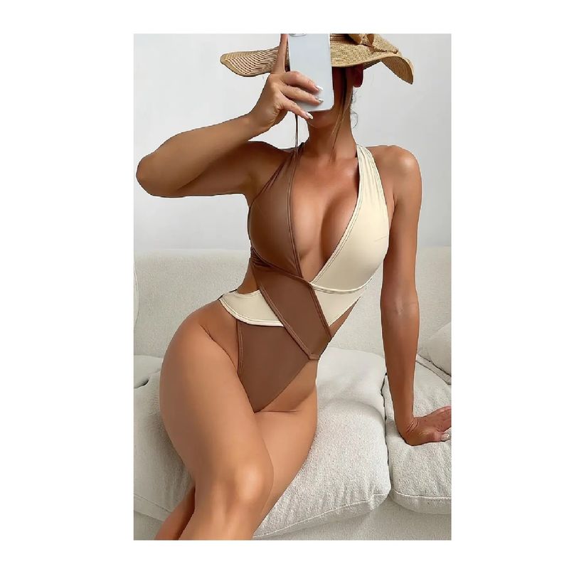 GENERAL - Vestido De Baño Enterizo Mujer Cruzado Moda Europea