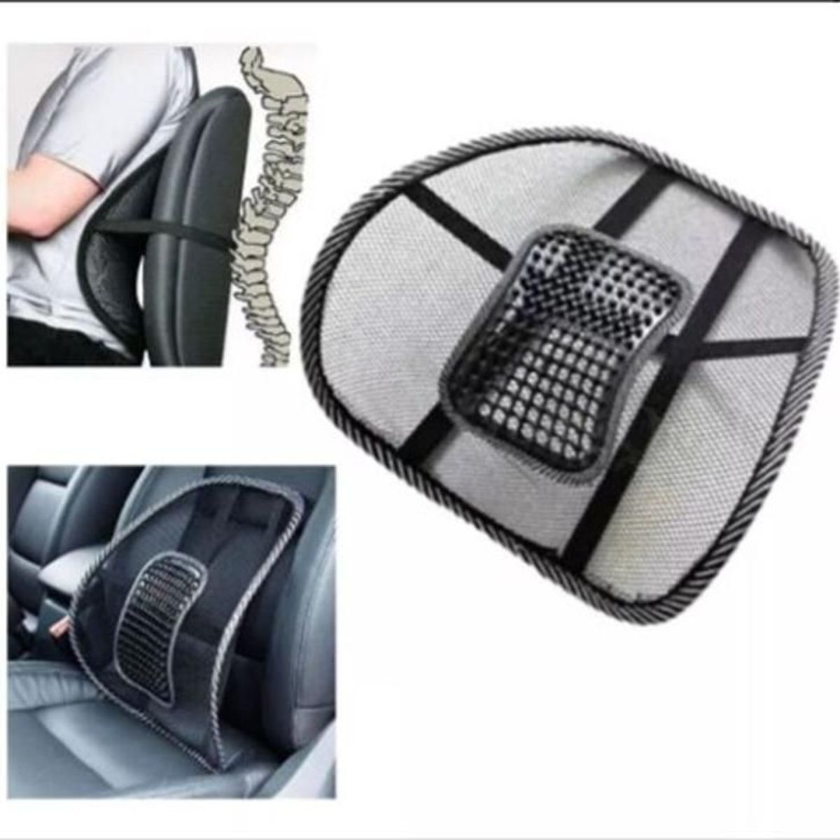 GENERICO - Espaldar Ergonómico Lumbar Corrector Postura Silla Y Auto