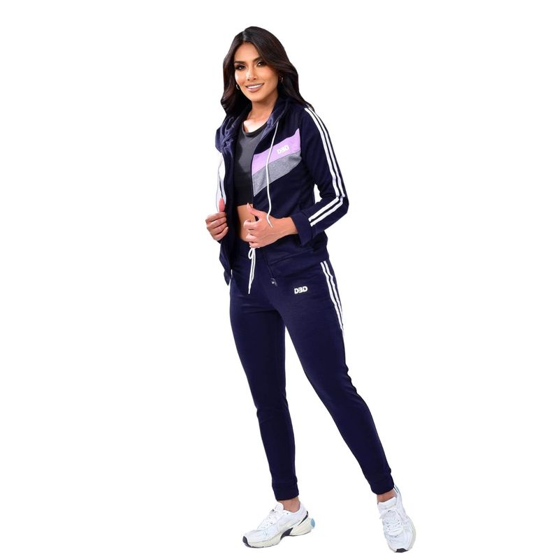 MODA EN CIRCUITO - Conjunto Deportivo o Sudadera Licrada para Mujer con Chaqueta.