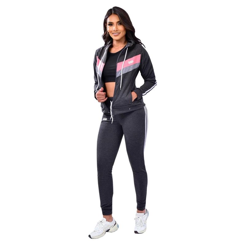 MODA EN CIRCUITO - Conjunto Deportivo o Sudadera Licrada para Mujer con Chaqueta.