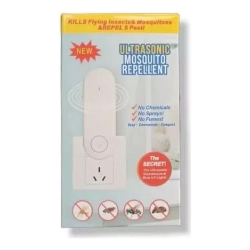 GENERICO - Repelente Ultrasónico Electrónico Moscos Insectos Plagas