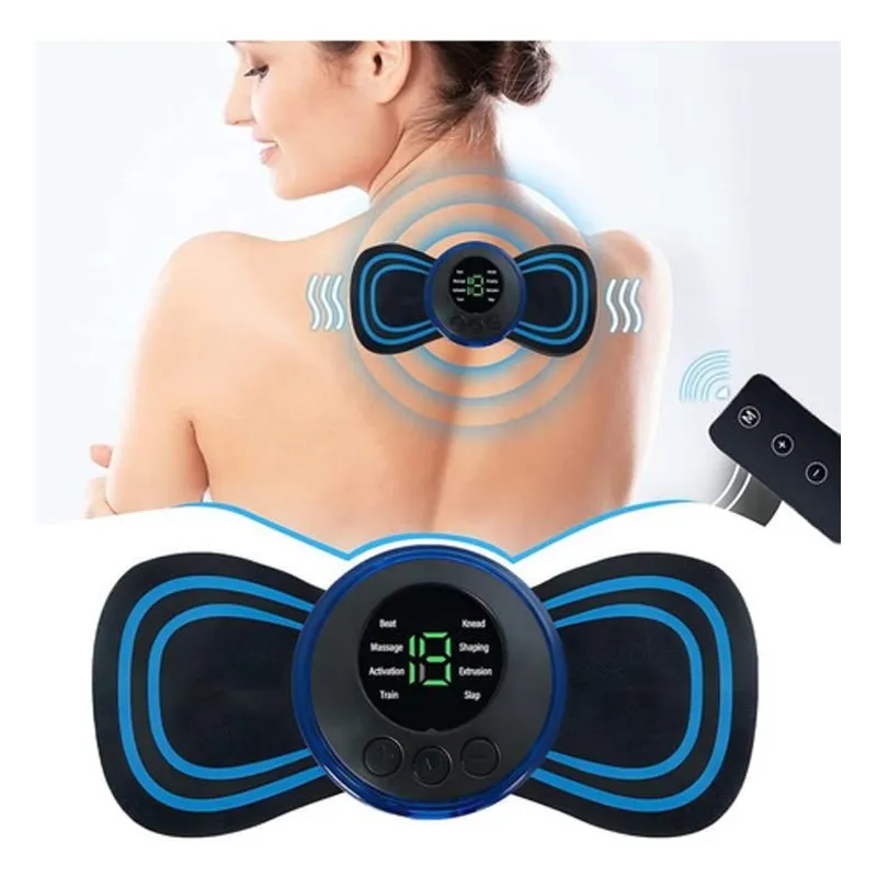 GENERICO - Mini Parche Masajeador Electrico Corporal Portátil Color Negro