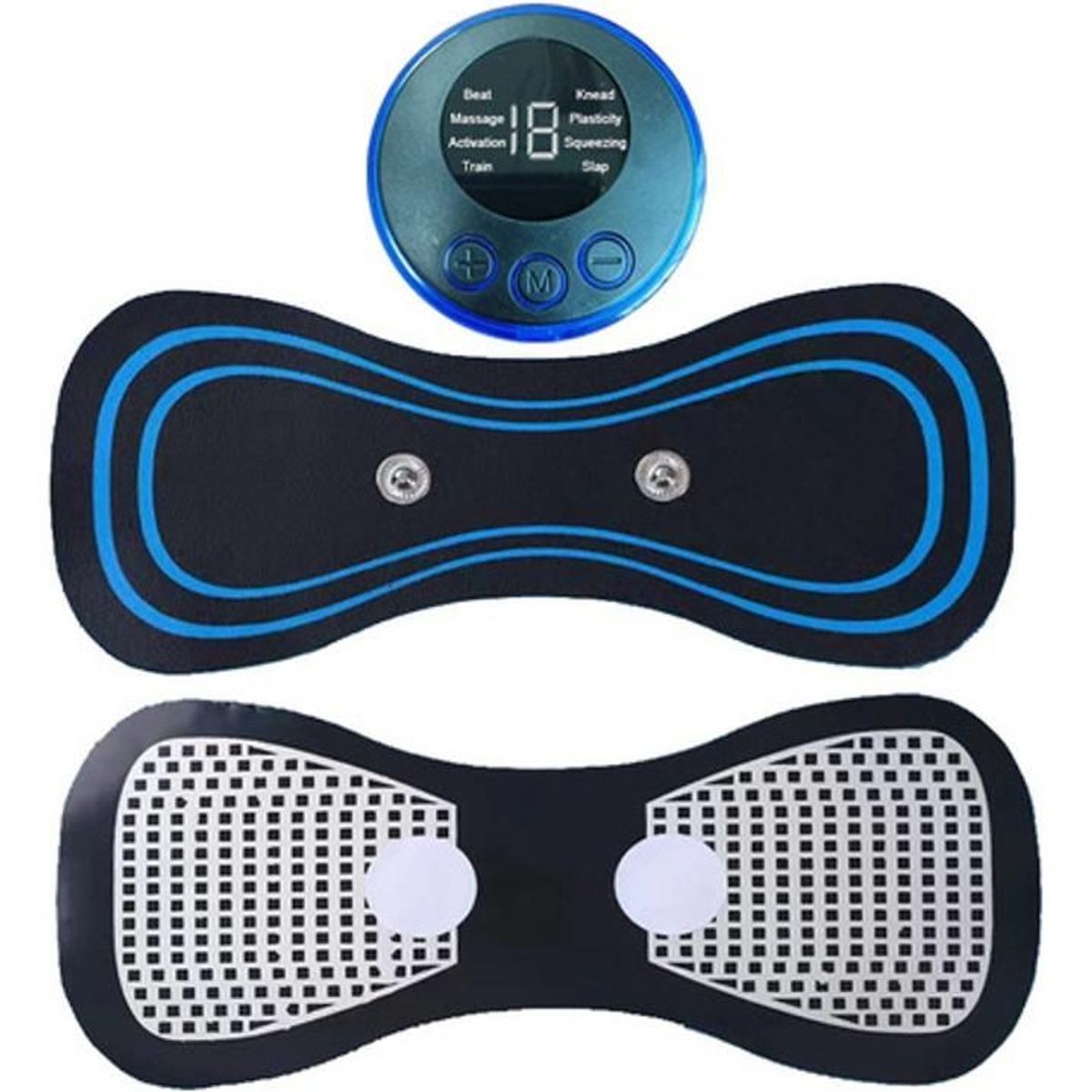 GENERICO - Mini Parche Masajeador Electrico Corporal Portátil Color Negro