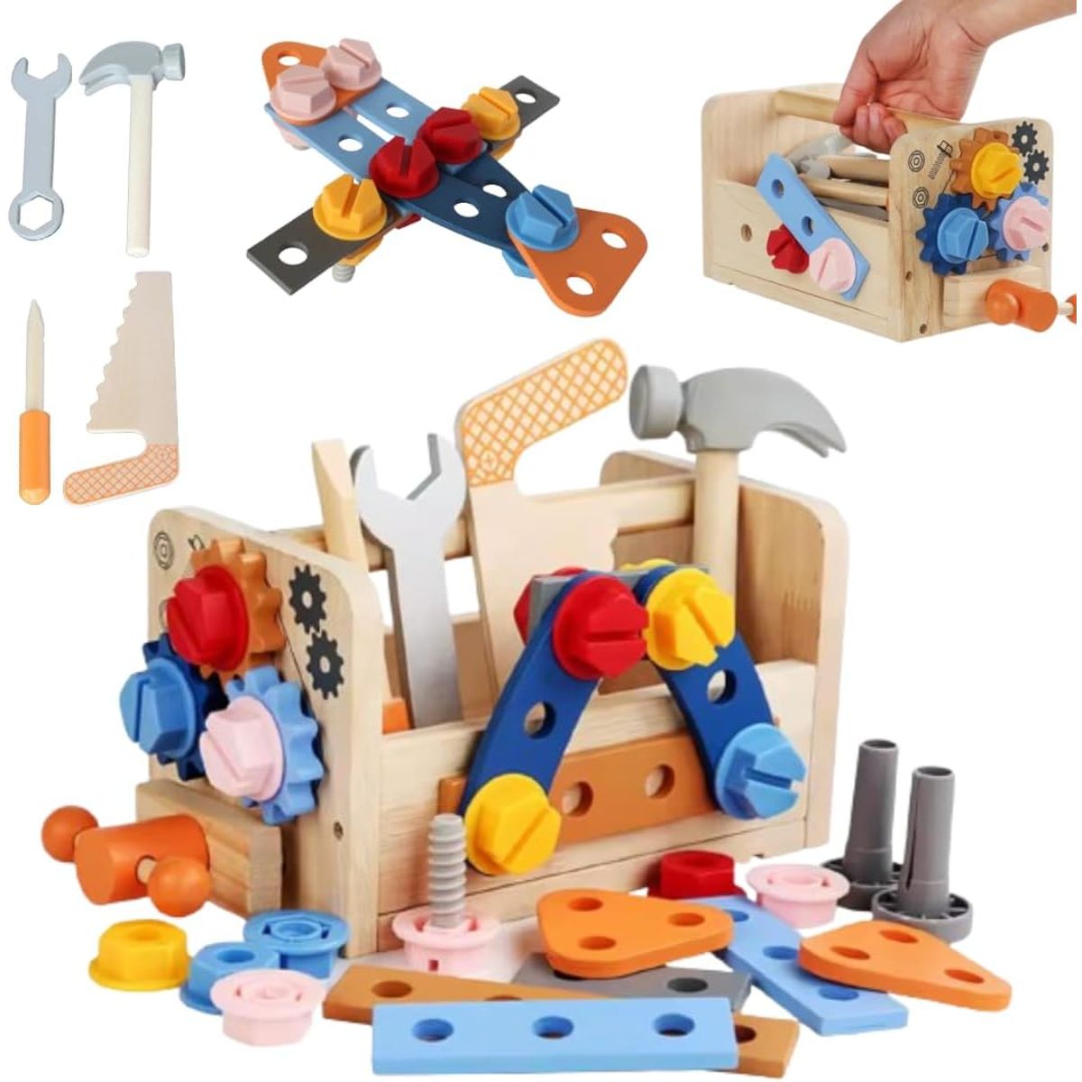 GENERICO - Caja De Herramientas En Madera Montessori