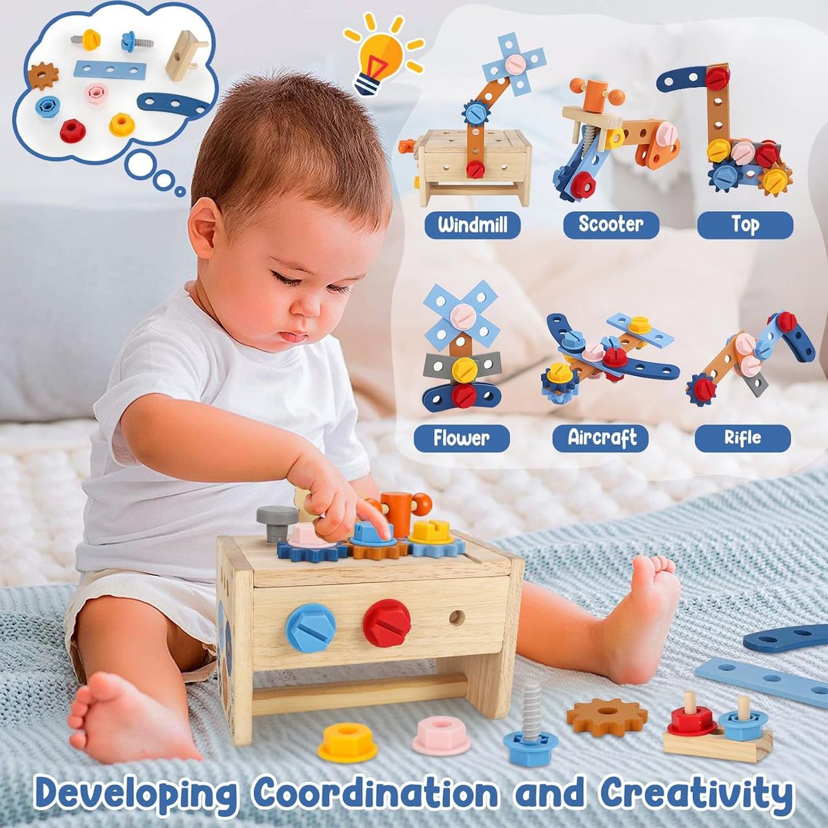 GENERICO - Caja De Herramientas En Madera Montessori