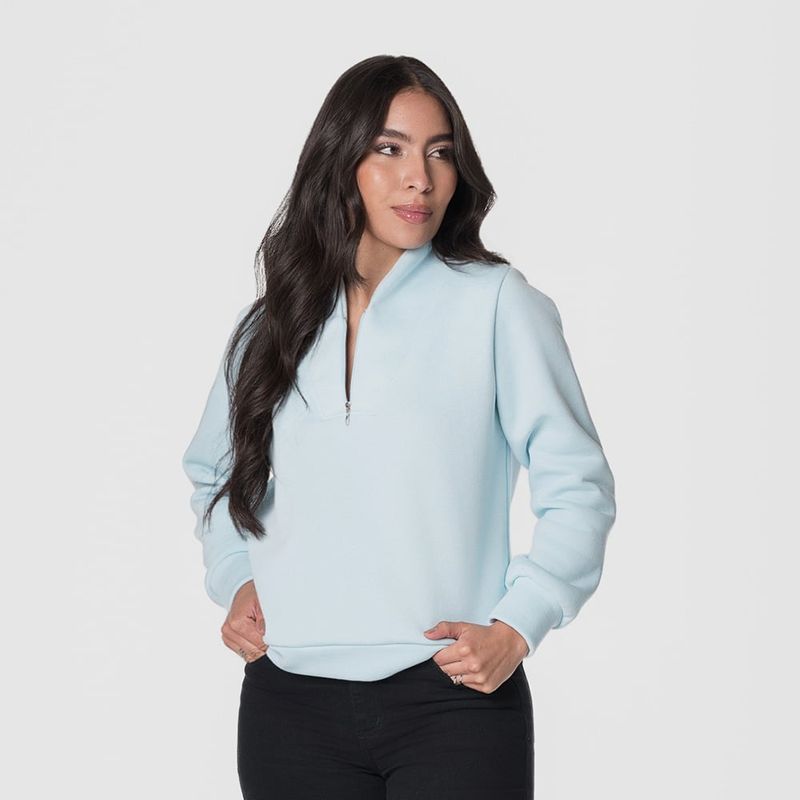 LEC LEE - Buzo De Mujer Casual Lec Lee Azul Claro
