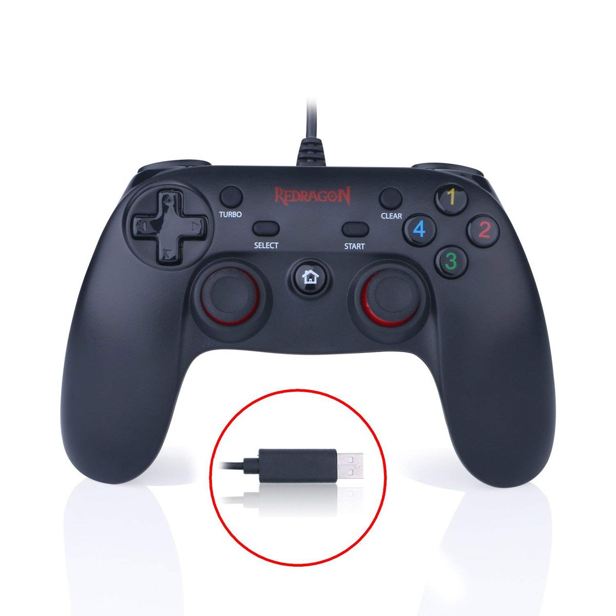 REDRAGON - Control De Juegos Gamepad USB Redragon G807 Saturn PC  PS3