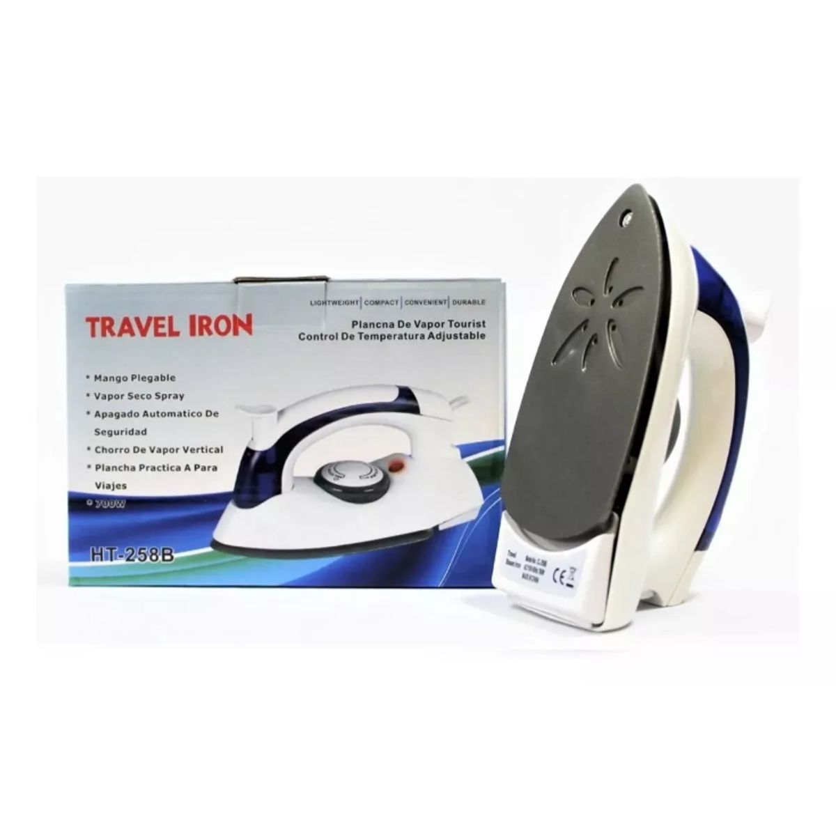 GENERICO - Mini Plancha Viajera Para Ropa Plegable A Vapor