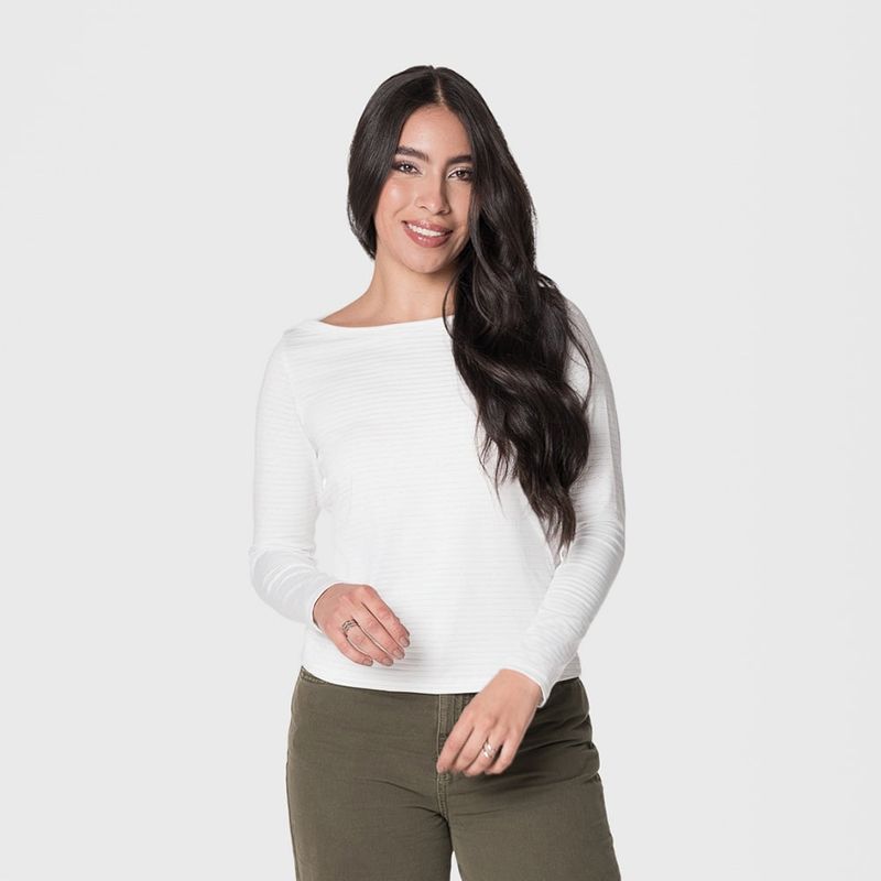 LEC LEE - Camiseta Mujer Semi Bandeja Lec Lee Crudo