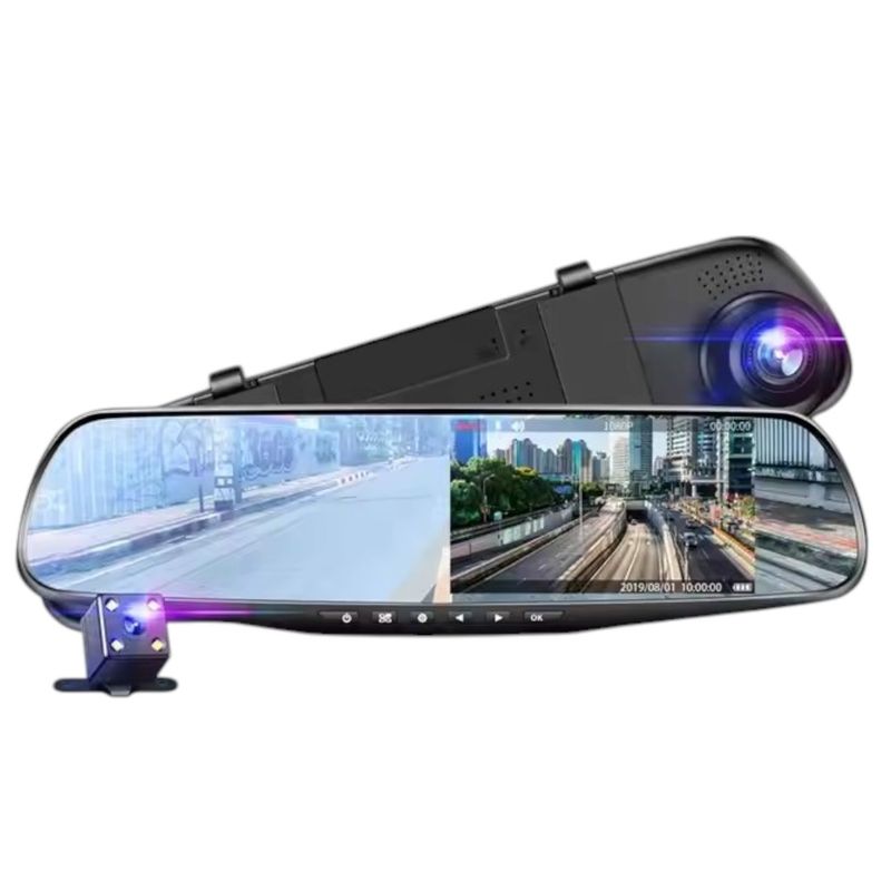 GENERICO - Camara Espejo Retrovisor Para Carro Con Grabacion