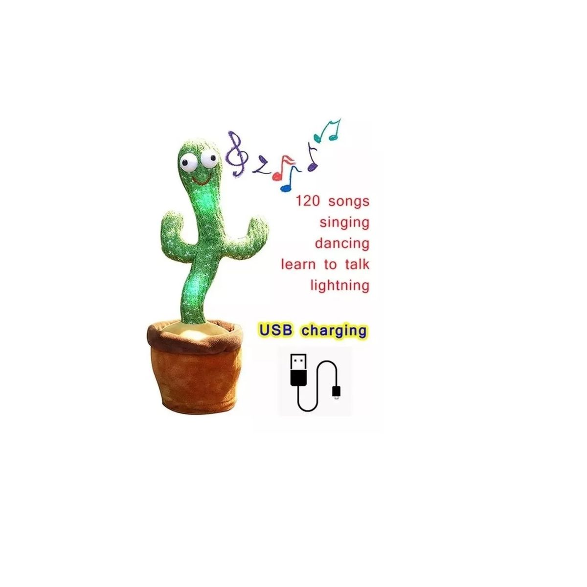 GENERICO - Cactus Bailarin Imita Voz Musical Bailarin Juguete Felpa