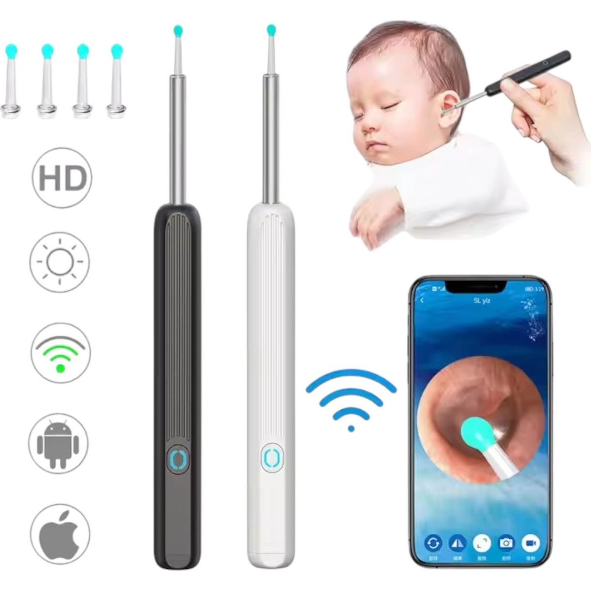 GENERICO - Limpiador Digital Para Oidos Higiene Precisa En Casa