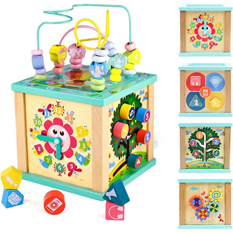 GENERICO - Cubo Laberinto Multifuncional Montessori
