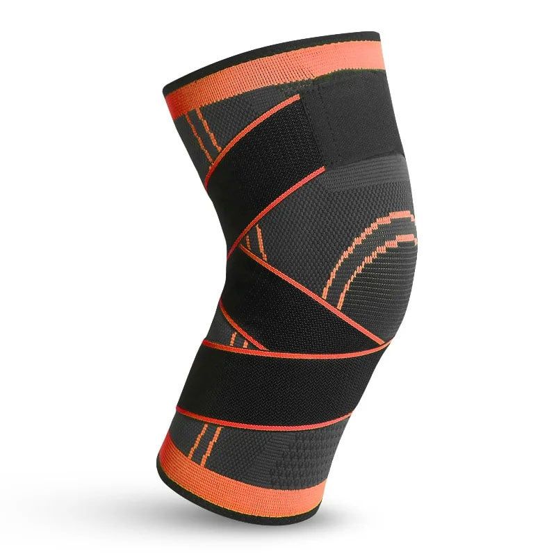 GENERICO - Rodillera Deportiva Compresión Ajustable - Naranja Talla S