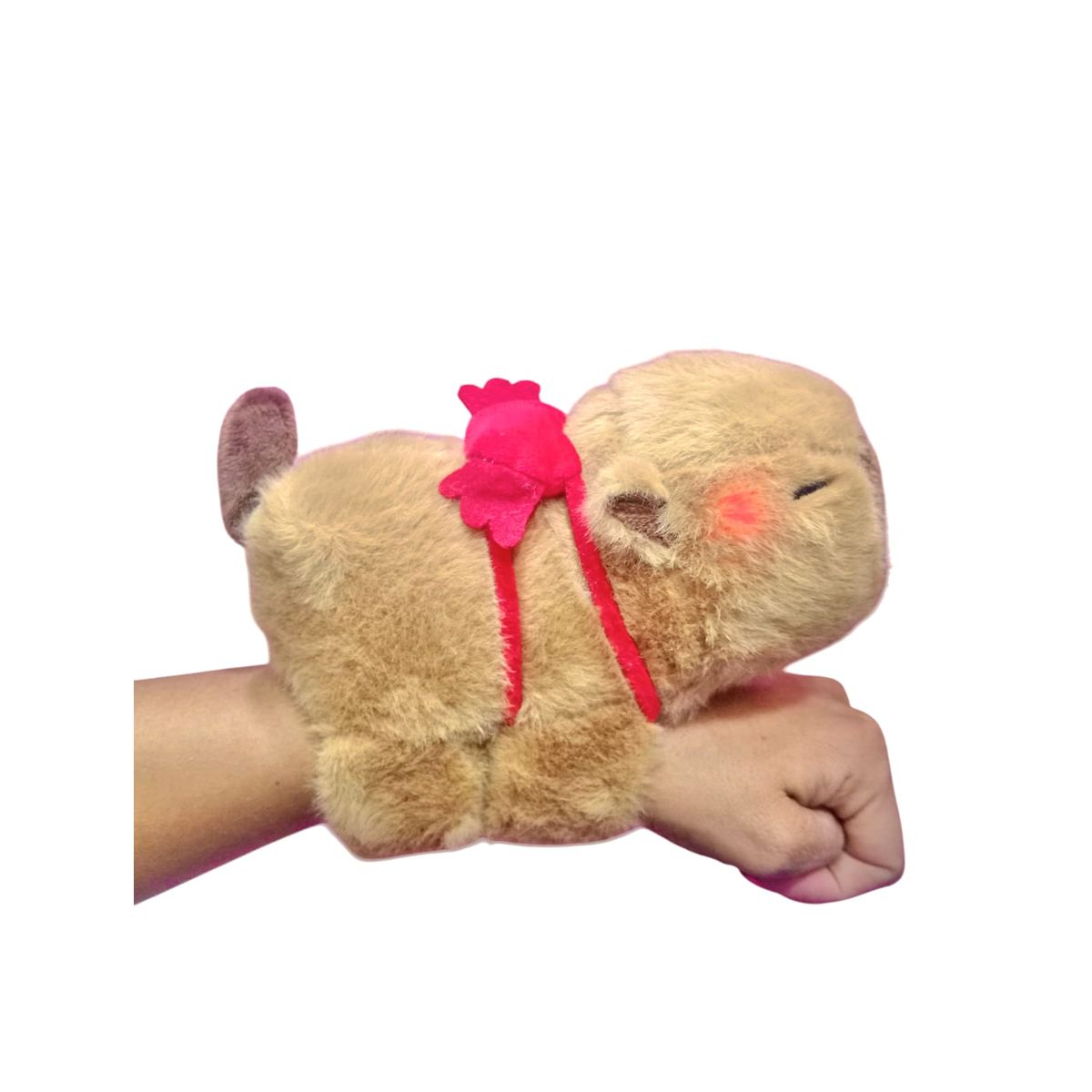 GENERICO - Manilla Capibara Cafe Luz Led+Cola Giratoria+Canción Viral