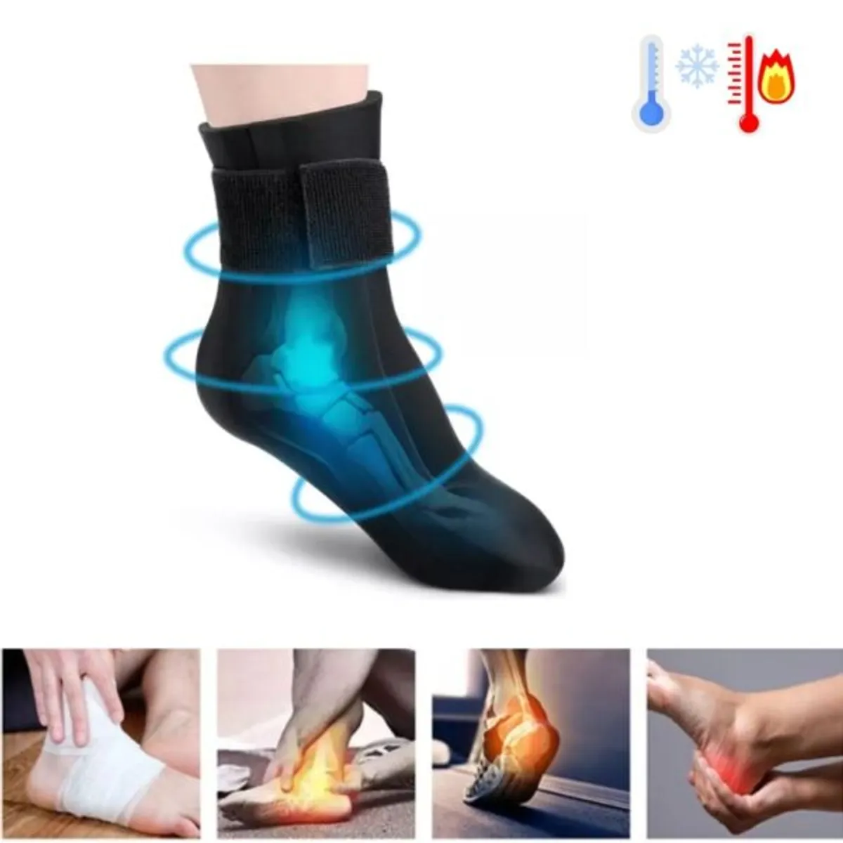 SKY - Compresa de gel frio caliente para pies solo 1 pieza