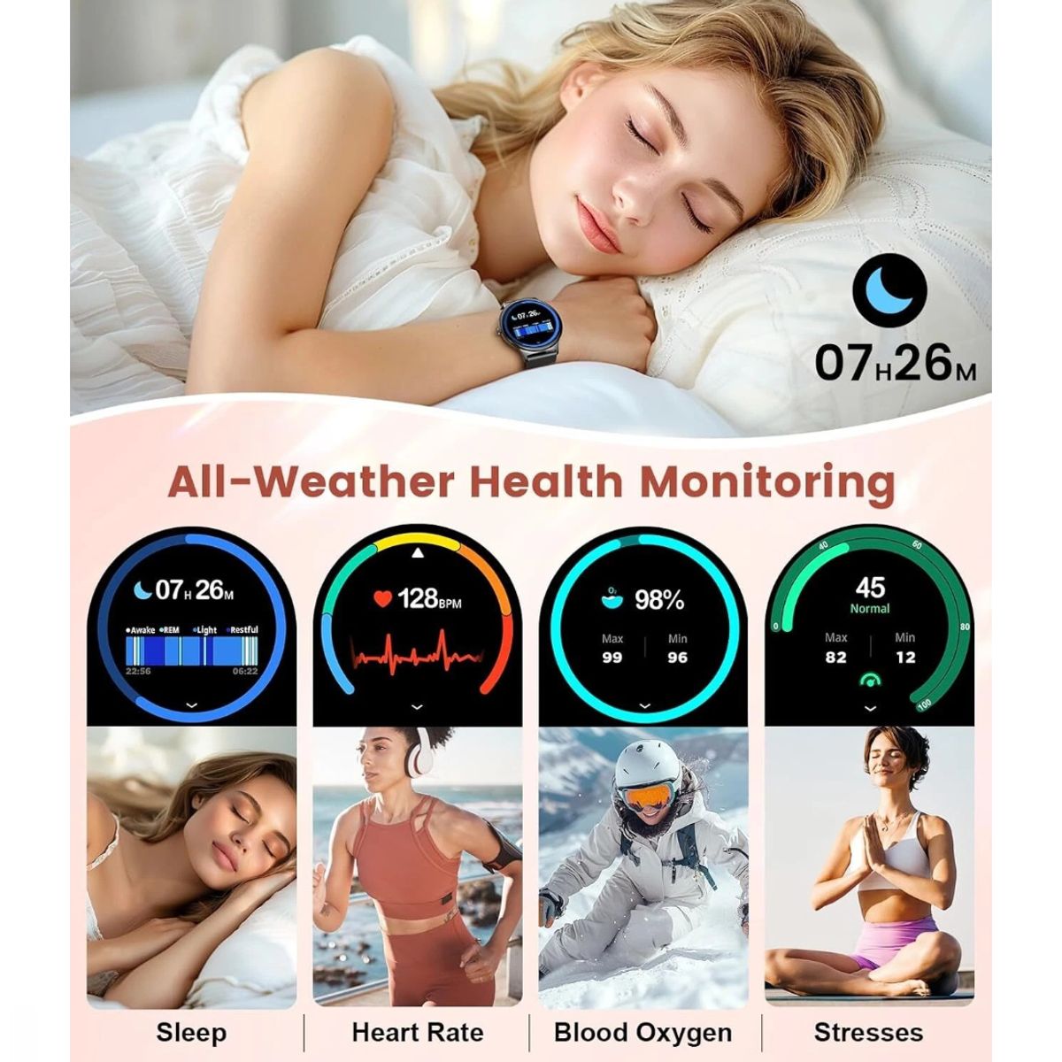 GENERICO - Reloj Inteligente Smartwatch Mujer Amoled 1.43 Pulgadas Siri