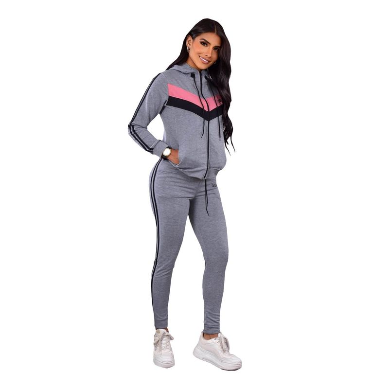 MODA EN CIRCUITO - Conjunto Deportivo o Sudadera Licrada para Mujer con Chaqueta.