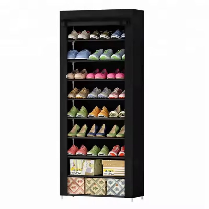 KIDSHOP - Organizador De Zapatos 9 Niveles Armario Desarmable HYDG-1 Negro