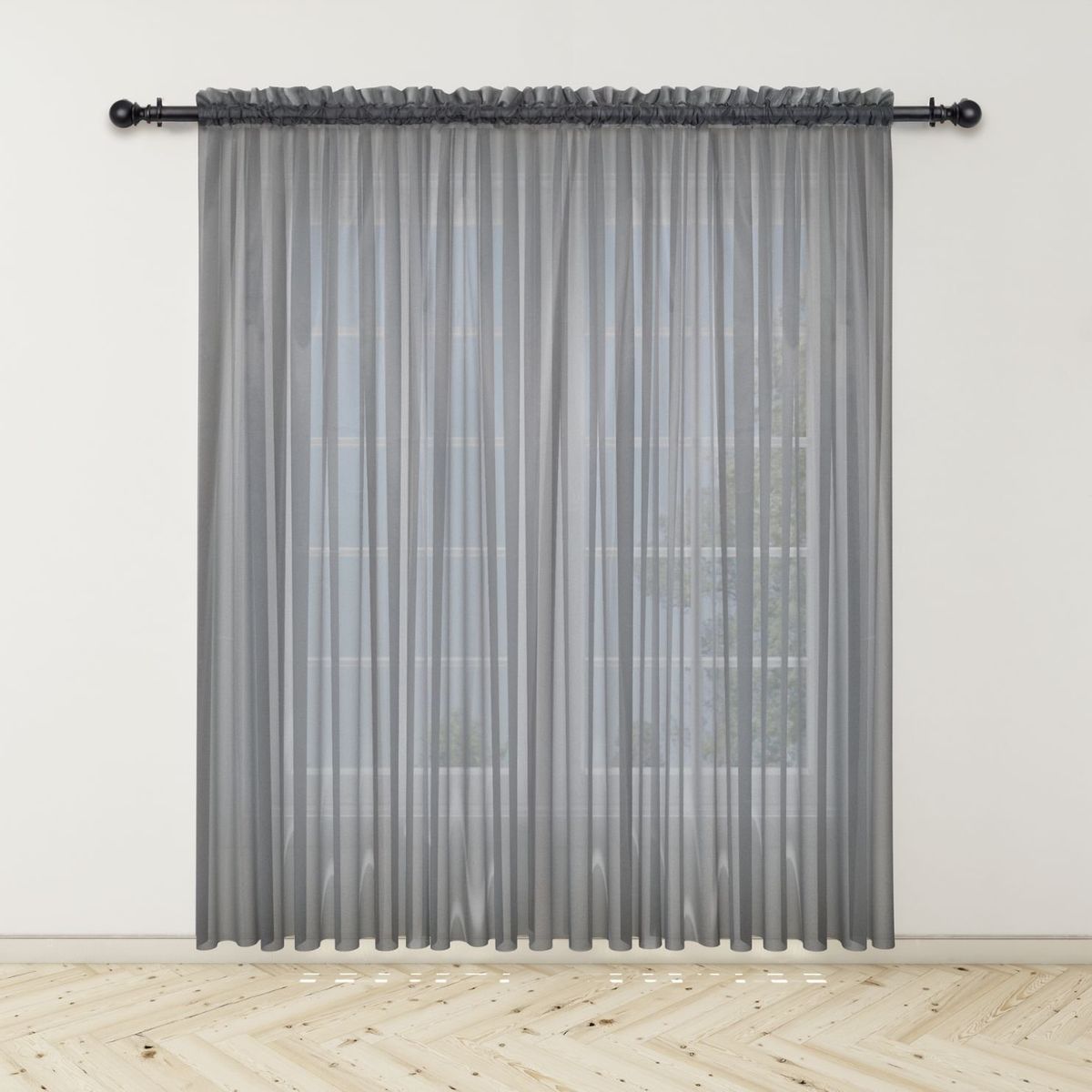 ADVANCE - Pack x2 Cortina Gris en Velo Muselina 3 mts x 2.10 mts Entero