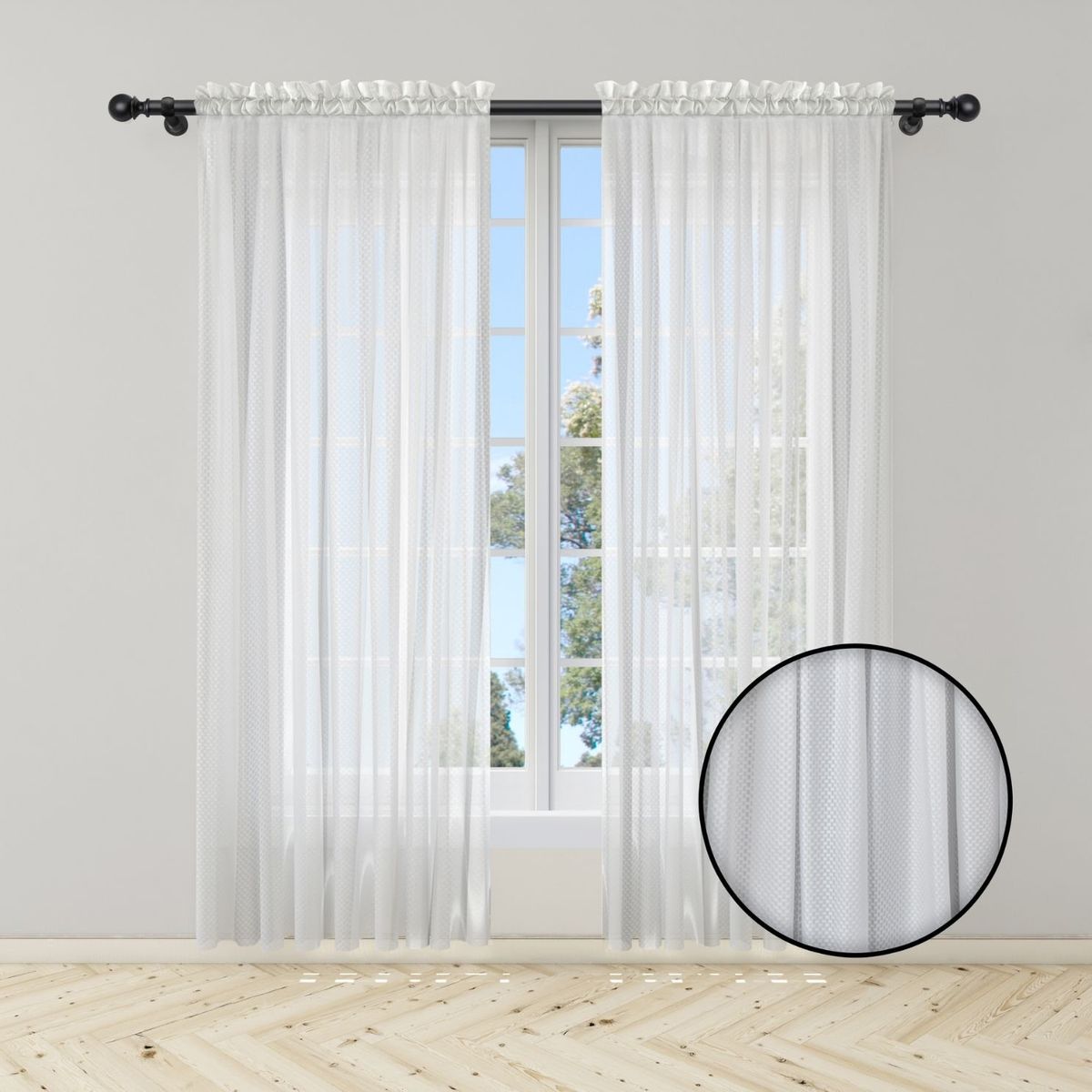 ADVANCE - Pack x2 Cortina Nube en Velo Muselina 3 mts x 2.10 mts Dividido